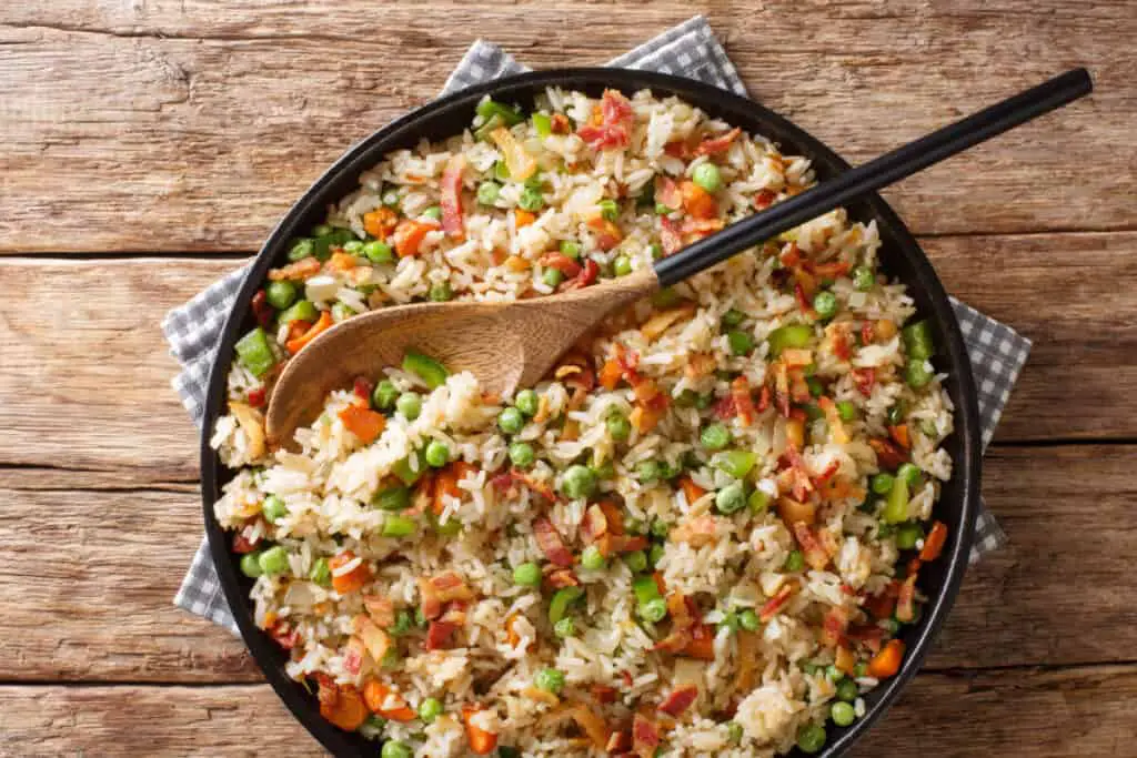 Asian rice with vegetables image