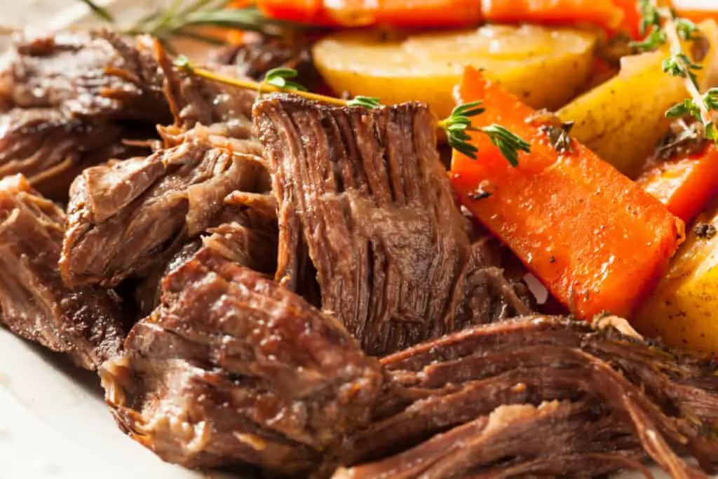 Homemade Slow Cooker Pot Roast with Carrots and Potatoes