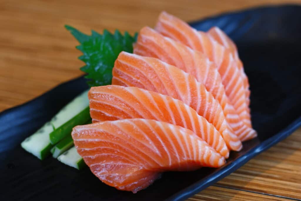 Salmon sashimi